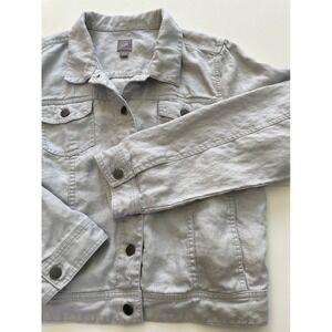 J. Jill Pale Gray Utility Jacket